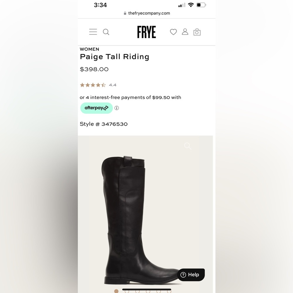 Frye black boots size 7